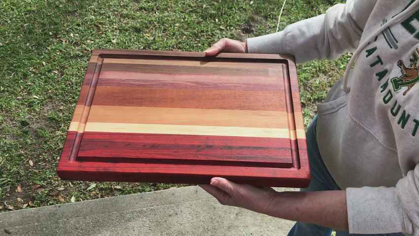 Video of Sunset Edge Grain Cutting Board Misner's Woodshop